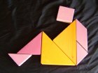 Tangram Set orange rosa